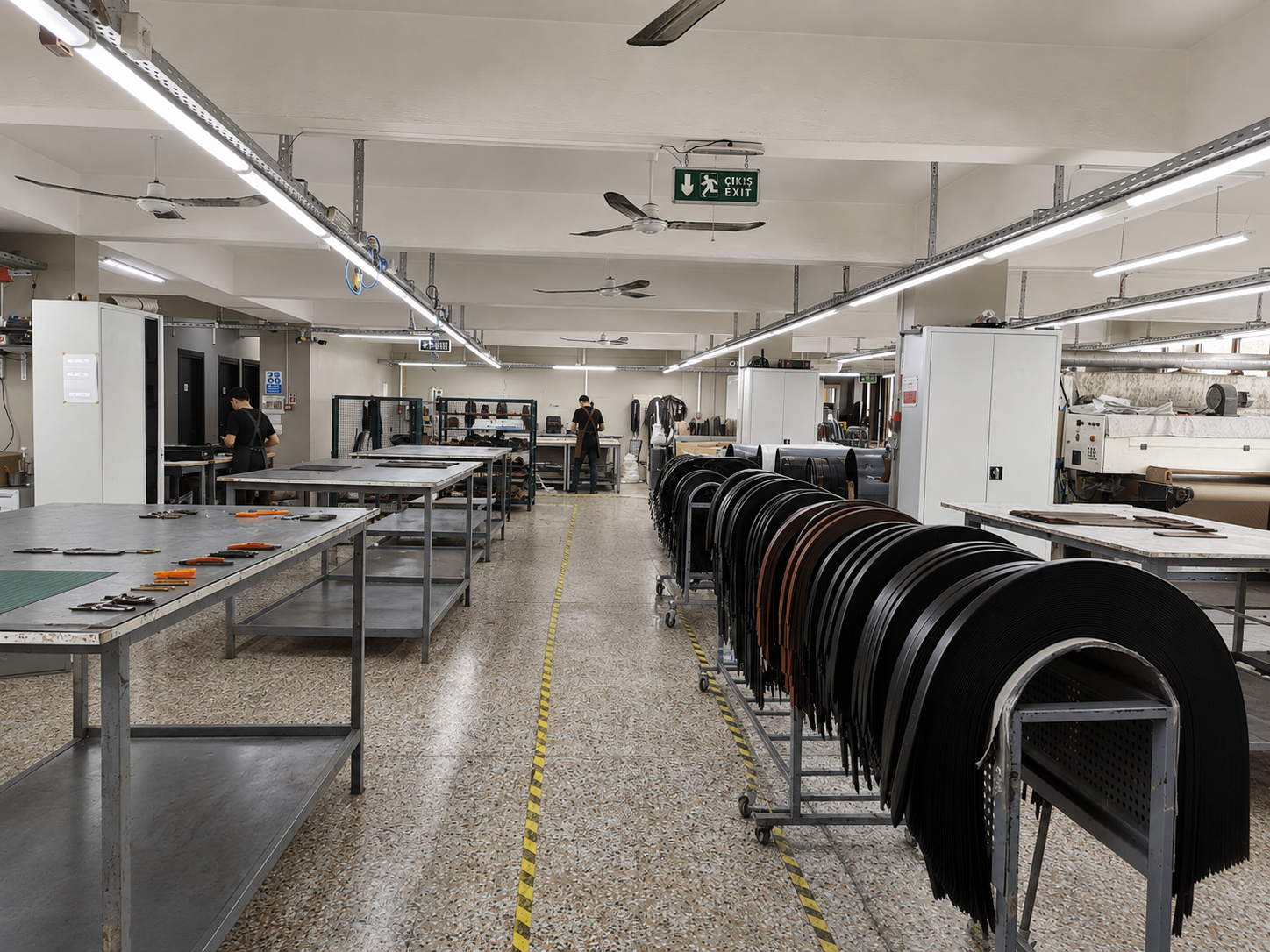 Nardo belt production floor in Istanbul