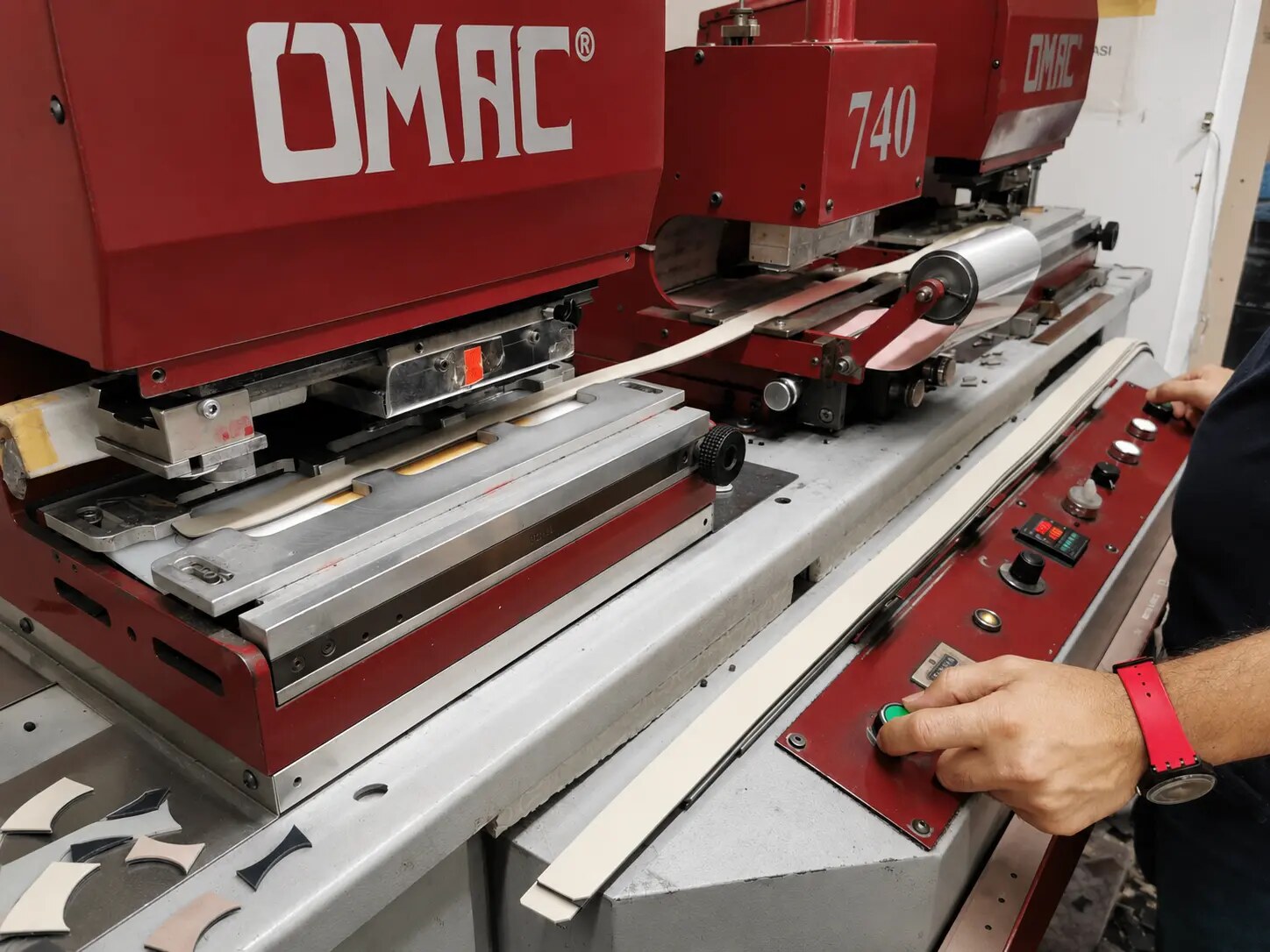 Branding, punching and tip cutting operation